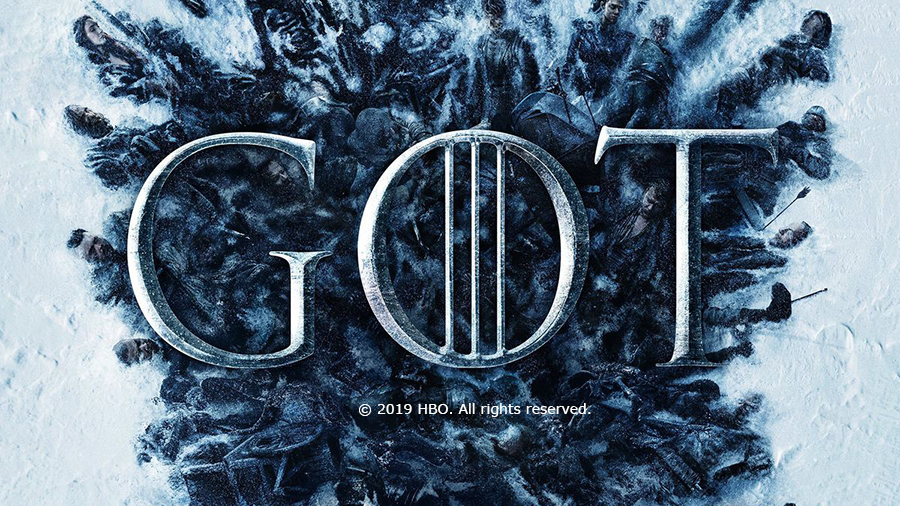 Game of Thrones Logo behind corpses of season 8